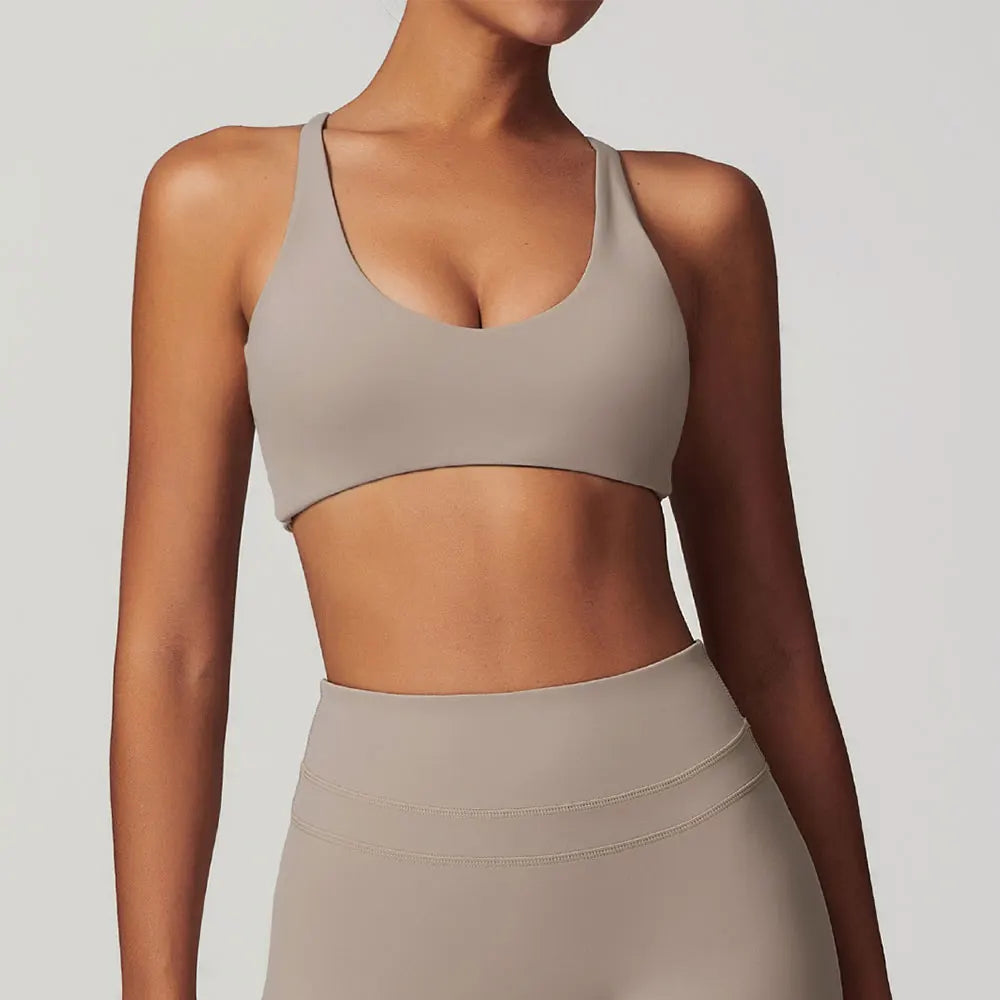 SWELTERING Women Fitness Yoga Bras Race Back Sports Bras Nylon Top Women Bra Sexy Crisscross Breathable Underwear For Women Gym