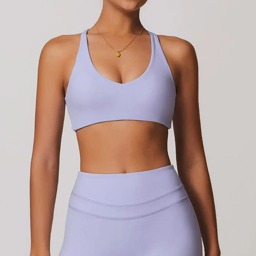 SWELTERING Women Fitness Yoga Bras Race Back Sports Bras Nylon Top Women Bra Sexy Crisscross Breathable Underwear For Women Gym