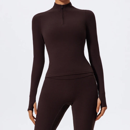 KAVRA Half-Zip High Neck Long Sleeve – Quick-Dry Performance Sportswear